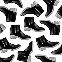 Image showing Black boots pattern