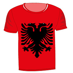 Image showing t-shirt with flag Albania