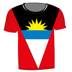 Image showing T-shirt flag Antigua and Barbuda