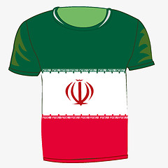 Image showing T-shirt flag Iran