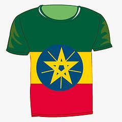 Image showing T-shirt with flag Ethiopia