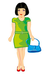 Image showing Girl with bag