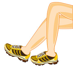 Image showing Legs in atheletic footwear