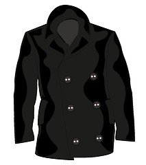 Image showing Cloth coat black colour