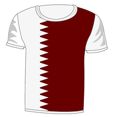 Image showing T-shirt flag Qatar