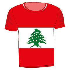 Image showing T-shirt flag Lebanon