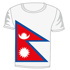 Image showing T-shirt flag Nepal