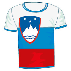 Image showing T-shirt flag Sloveniya