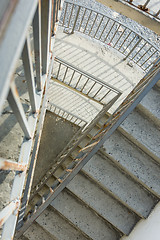 Image showing Original street staircase, from top to bottom