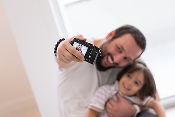 Image showing selfie father and son