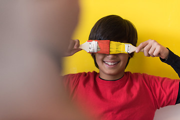 Image showing boy painter