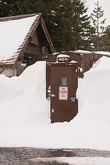 Image showing Mens Room Winter Snow Storm Crater Lake Oregon