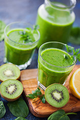 Image showing healthy green smoothie