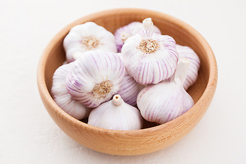 Image showing garlic bulbs on white background