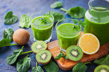 Image showing healthy green smoothie