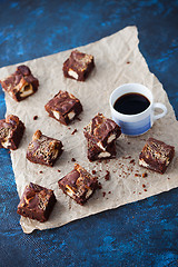 Image showing halva brownie with tahini