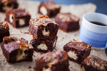 Image showing halva brownie with tahini