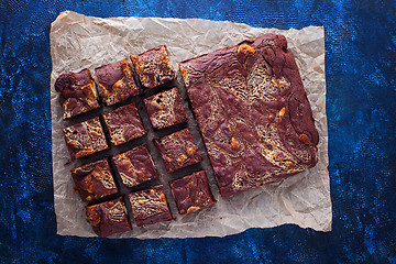 Image showing halva brownie with tahini