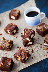 Image showing halva brownie with tahini