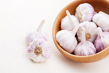 Image showing garlic bulbs on white background