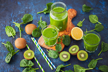Image showing healthy green smoothie
