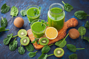 Image showing healthy green smoothie