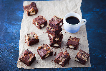 Image showing halva brownie with tahini