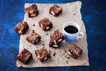 Image showing halva brownie with tahini