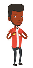 Image showing Young man quitting smoking vector illustration.