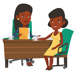 Image showing Two business women during meeting.