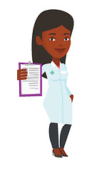 Image showing Doctor with clipboard vector illustration.