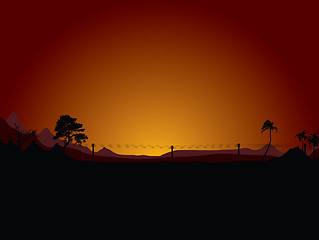 Image showing sunset desert