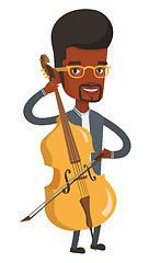 Image showing Man playing cello vector illustration.