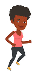 Image showing Young woman running vector illustration.