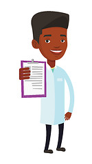 Image showing Doctor with clipboard vector illustration.