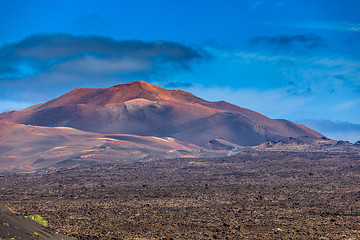 Image showing Beautiful coloring game at one of many volcanoes in Lanzarote.