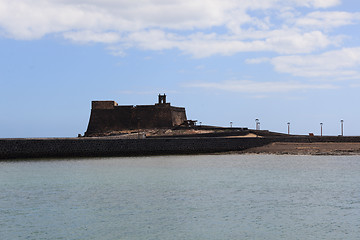 Image showing View of Castillo de San Gabriel located in Arrecife, Lanzarote.