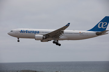 Image showing ARECIFE, SPAIN - APRIL, 15 2017: AirBus A330-200 of AirEuropa la