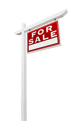 Image showing Right Facing For Sale Real Estate Sign Isolated on a White Backg