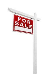 Image showing Left Facing For Sale Real Estate Sign Isolated on a White Backgr