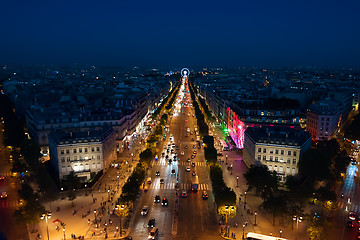 Image showing Champs Elysees from above