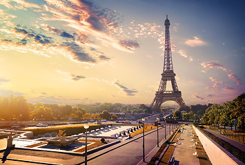 Image showing Trocadero and Eiffel Tower