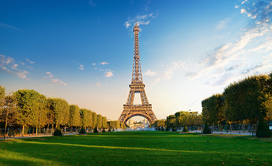 Image showing Eiffel Tower in the morning