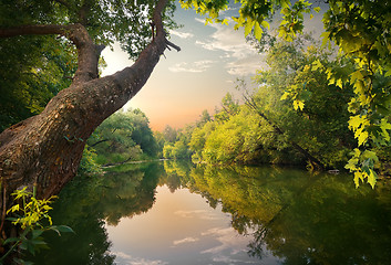 Image showing Evening on the river