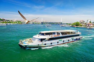 Image showing Touristic boats in Turkey