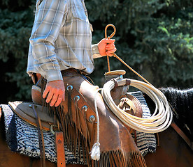 Image showing Cowboy riding.