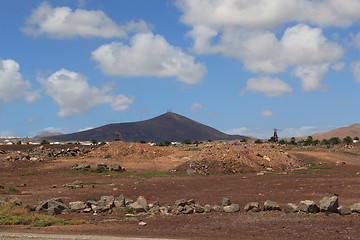 Image showing Beautiful coloring game at one of many volcanoes in Lanzarote.