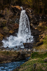 Image showing Steinsdalsfossen in Hardanger, Norway