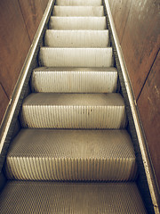 Image showing Vintage looking Escalator