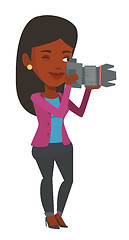 Image showing Photographer taking photo vector illustration.